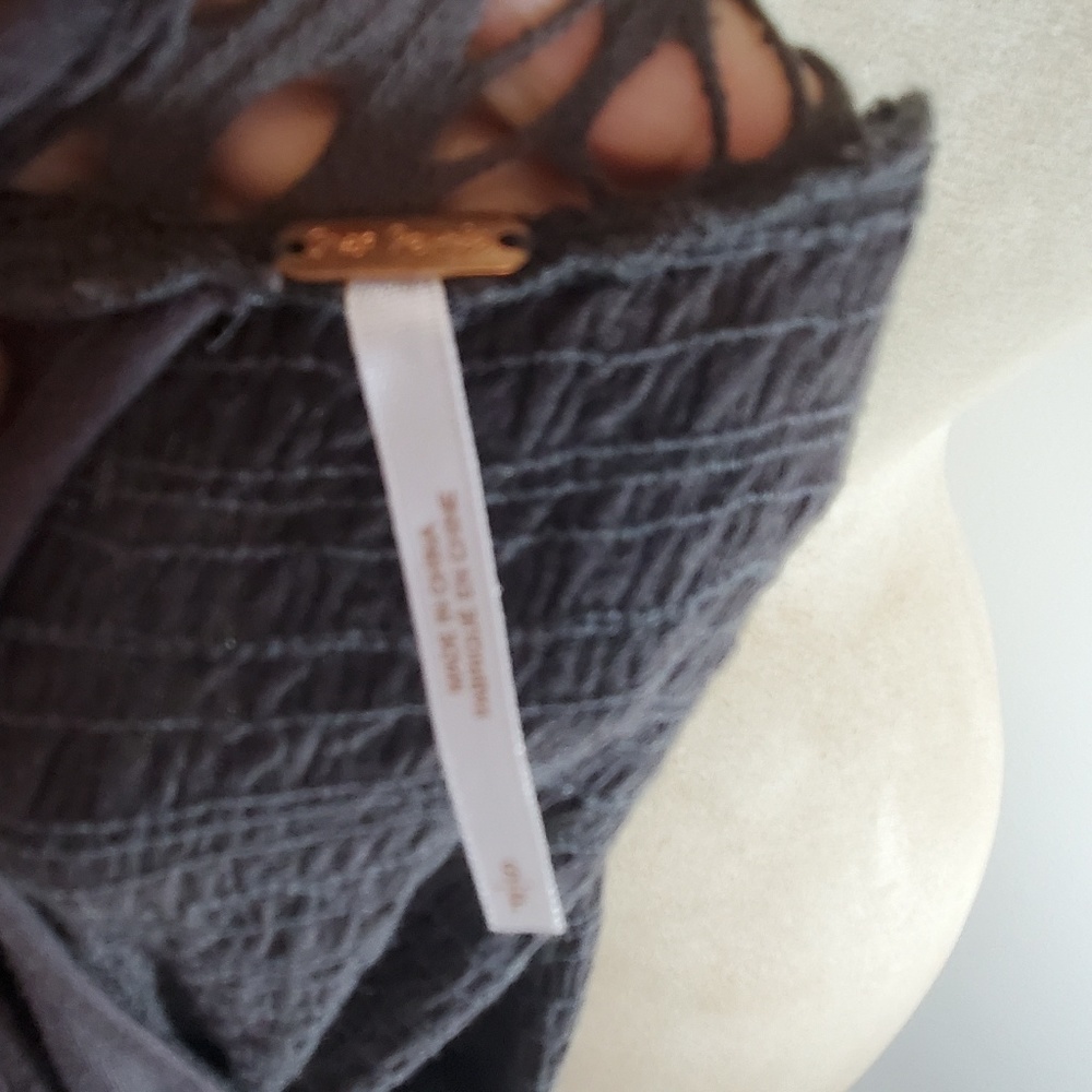 Free People grey To The Point boho dress SzS - Picture 7 of 7